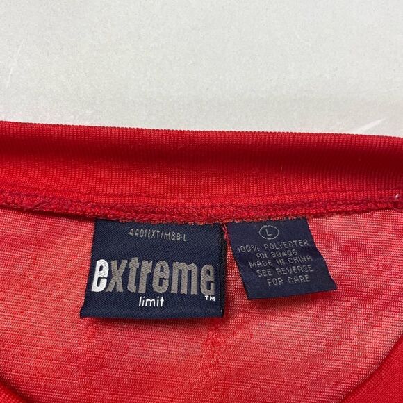 VINTAGE Extreme Limit Anime Dragon Jersey T-shirt Men Large Red Short Sleeve - Picture 6 of 7